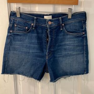 Mother Denim, The Saint Slit Short Fray